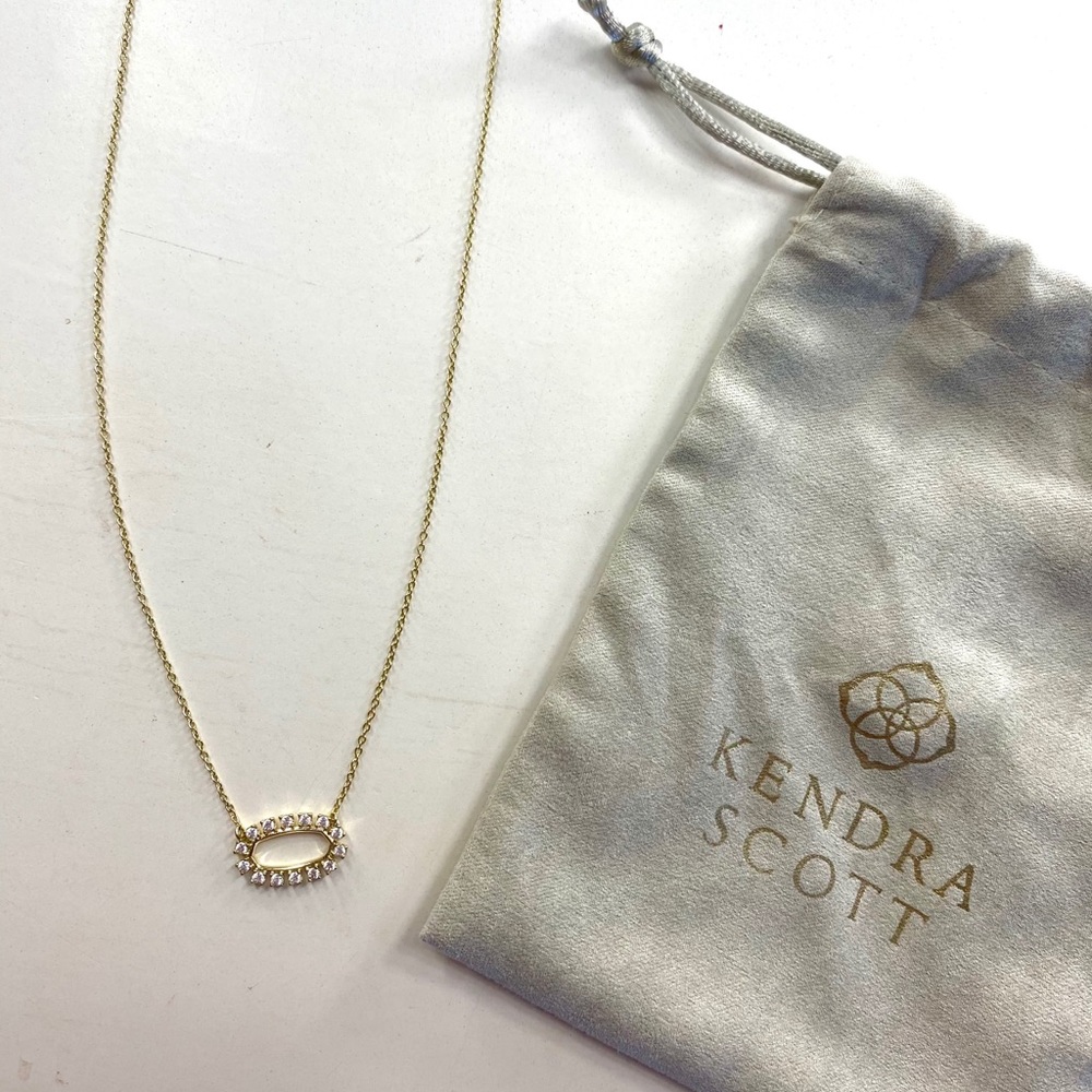 Kendra Scott Gold Elisa Open Frame Necklace